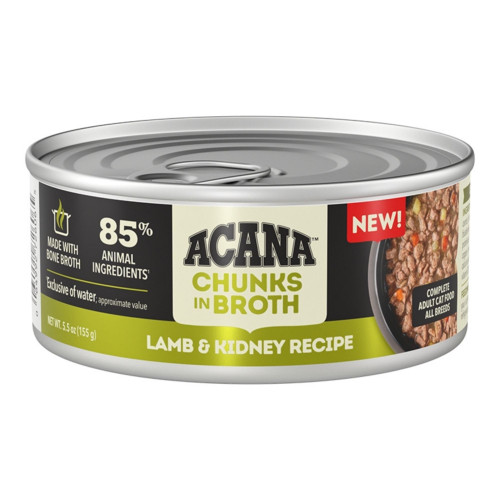 Acana Cat Grain Free Chunks In Broth Lamb & Kidney Recipe 5.5oz. (Case of 12)