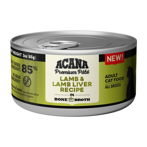Acana Cat Grain Free Lamb + Lamb Liver In Bone Broth 3oz. (Case of 24)