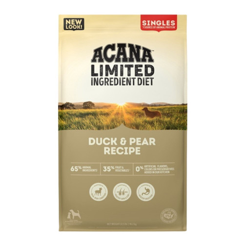 Acana Dog Grain Free Singles Duck & Pear Recipe 22.5Lbs