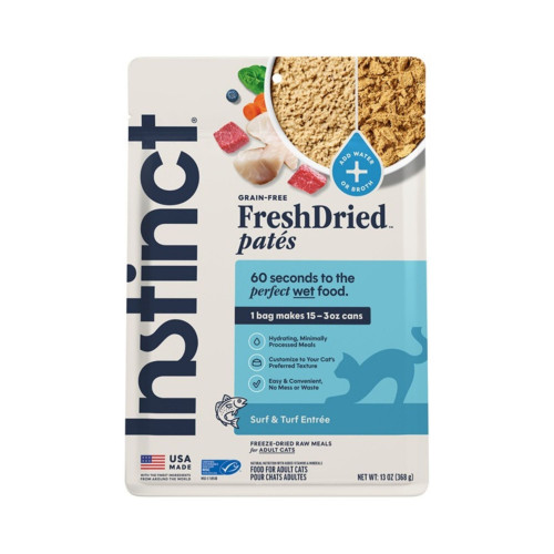 Instinct Freshdried Pates Cat Freeze-dried Surf & Turf Grain-free 13oz.