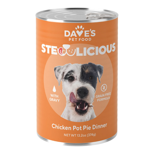 Dave's Dog Stewlicious Chicken Pot Pie Dinner - 13.2oz. (Case of 12)