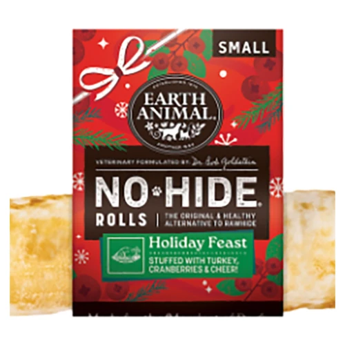 Earth Animal Dog No - Hide Seasonal Collection Holiday Feast Rolls Small - 20 Count
