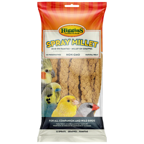 Higgins Spray Millet Natural Avian Treat 25 Lb