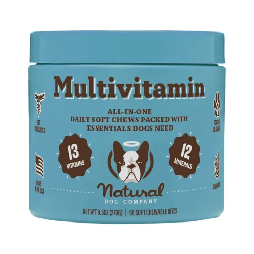 Natural Dog Company Dog Multivitamin Supplement Chews - 90 Count