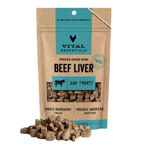Vital Essentials Dog Freeze Dried Treat Beef Liver 15oz.