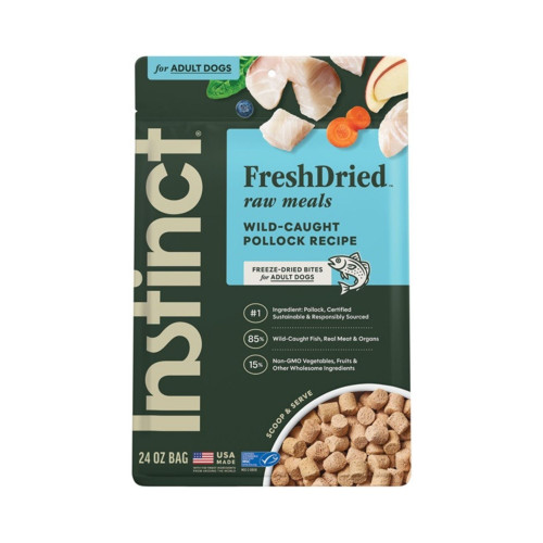 Instinct Dog Fresh-dired Raw Meals Freeze-dried Pollock Adult 24oz.