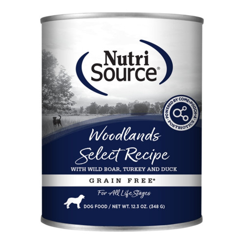Nutrisource Dog Select Grain Free Woodlands 12.3oz. (Case of 12)