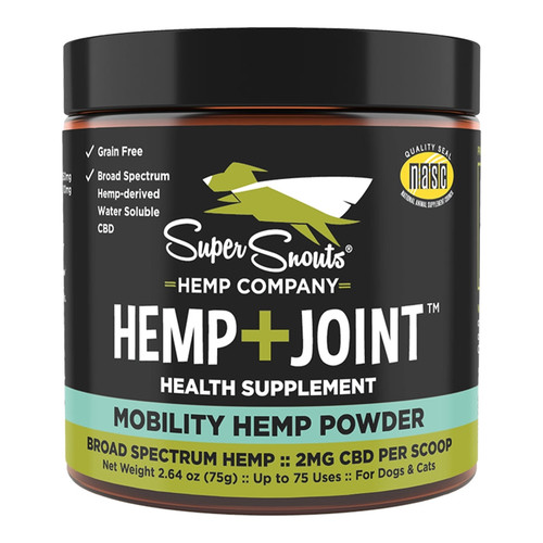 SUPER SNOUTS DOG & CAT GRAIN FREE HEMP + JOINT MOBILITY HEMP POWDER 75 GRAMS