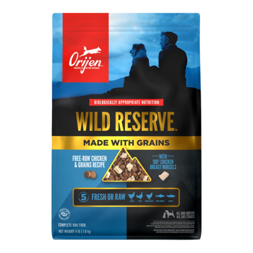 Orijen Dog Wild Reserve Free Run Chicken & Grains Recipe 4Lbs
