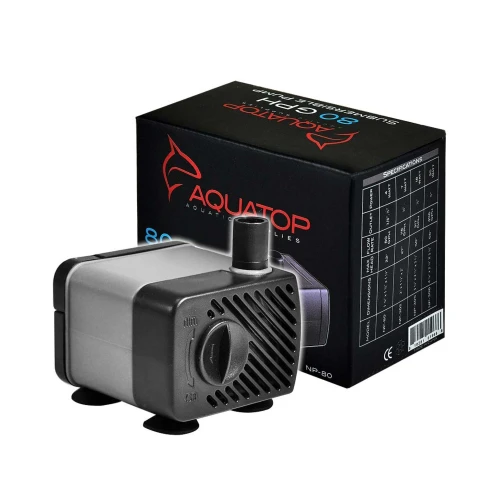 Aquatop NP80 Aquarium Submersible Water Pump Black, Grey, 1ea