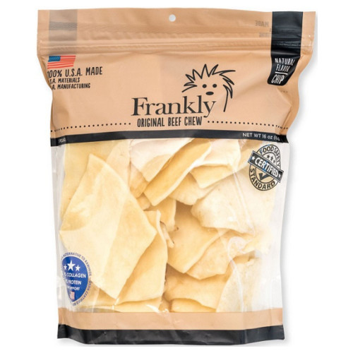 Frankly Dog 16oz. Collagen Beef Chew Chips Natural