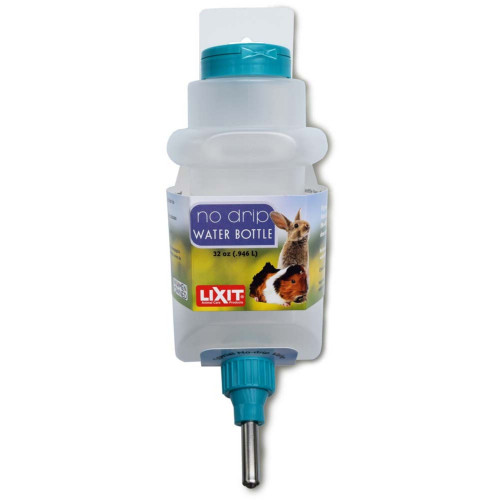 Lixit No Drip Top Fill Water Bottle Rabbit and Guinea Pig White, Clear 1ea/32oz.