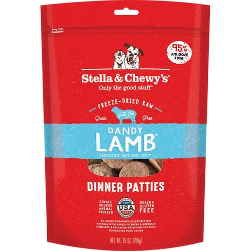 Stella & Chewy's Dandy Lamb Dinner Patties Freeze-Dried Raw Dry Dog Food, 25 oz Multi
