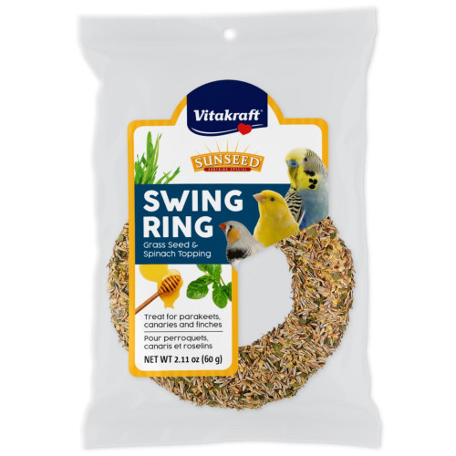 Vitakraft Swing Ring Grass Seed & Spinach Bird Treat 1ea/2.11oz.