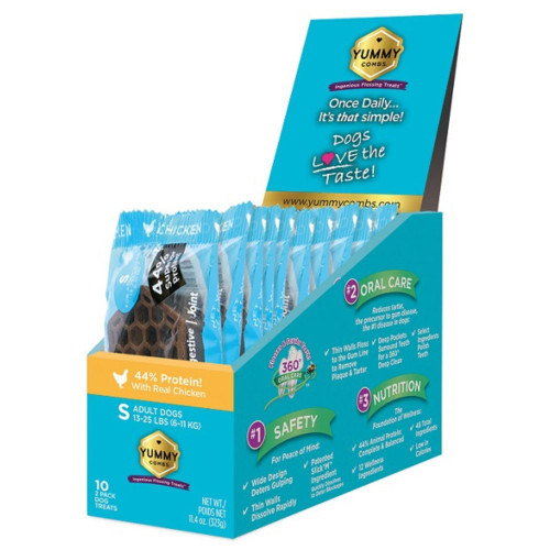 Yummy Combs Dog Dental Small 10Ct Trial Display Box