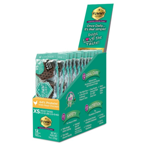 Yummy Combs Dog Dental Extra Small 12Ct Trial Display Box