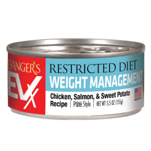 Evanger's EVx Restricted Weight Management Cat Food Chicken, Salmon, & Sweet Potato 5oz. (Case of 24)