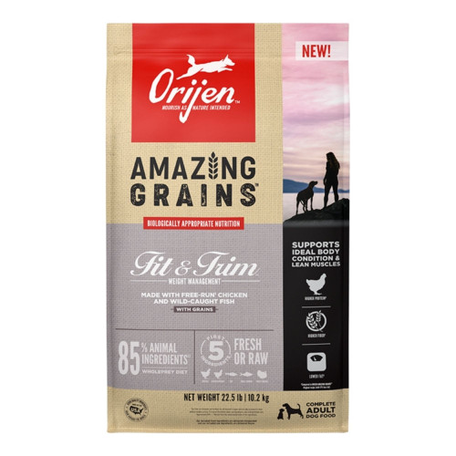 Orijen Dog Amazing Grains Fit & Trim 22.5Lbs