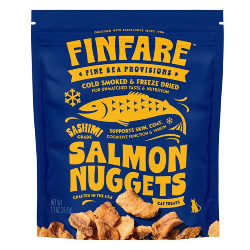 Finfare Cat 1.3oz. Freeze-dried Smoked Salmon Nuggets