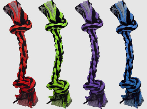 Multipet Nuts For Knots 2-Knot Rope Dog Toy 2 Knots Assorted 9 In