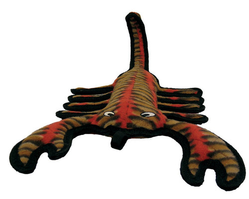 VIP Tuffy Desert Series Dog Toy Scorpion Brown and Red 17.5 In