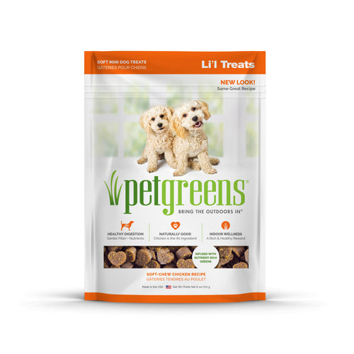 Pet Greens Treats Roasted Chicken Semi-Moist Dog Treat Roasted Chicken 6 oz 8 X 2 X 6.3 inches