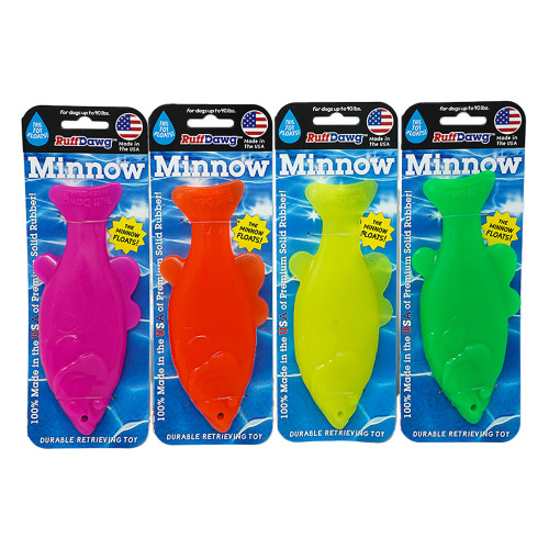 Ruff Dawg Minnow Dog Toy Assorted 6" x 2" x 1" - MINNOW