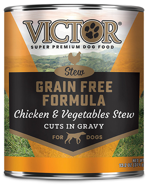Victor Super Premium Dog Food Grain Free Chicken and Vegetable In Gravy-Canine Dog Food 12Ea/13.2 Oz