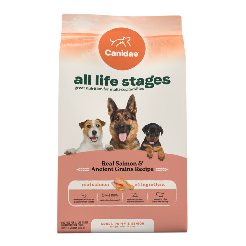 CANIDAE All Life Stages Dry Dog Food Real Salmon  Ancient Grains, 1ea/5 lb