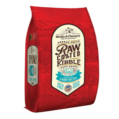 Stella & Chewys Dog Kibble - Raw Coated Grass Fed Lamb Recipe 22Lbs