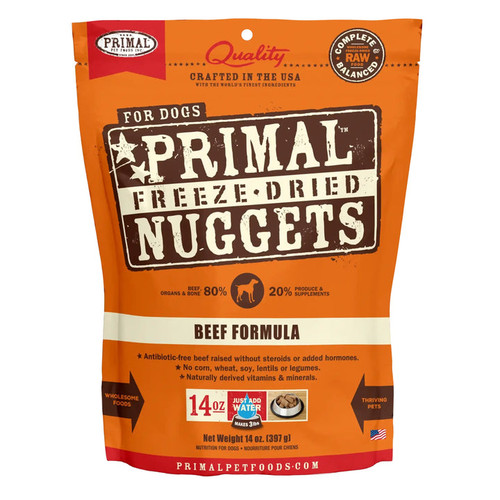 Primal Pet Foods Freeze Dried Dog  Food 5.5 oz.- Beef