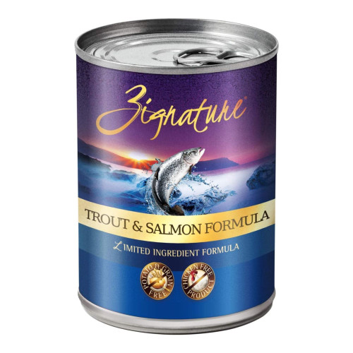 Zignature Dog Grain Free Trout Salmon 13oz (Case of 12)