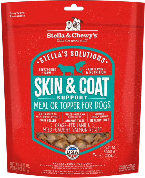 Stella & Chewys Dog Solutions Skin & Coat Support Lamb & Salmon 4.25Oz