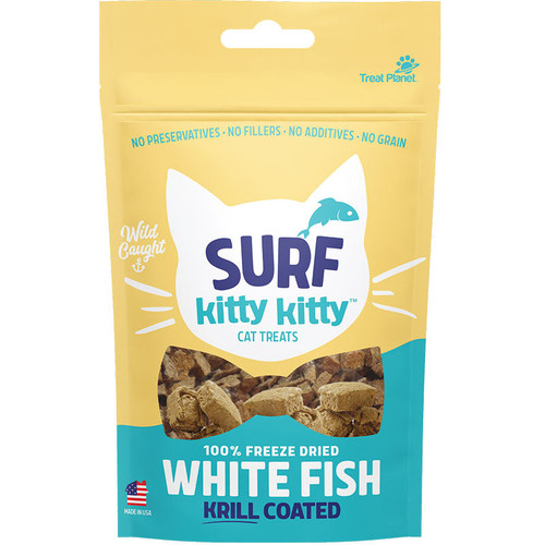 Surf Kitty Kitty 100% Freeze-Dried Fish Treat with Krill Coating 0.6oz.