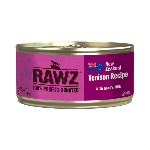 Rawz Cat 94% Venison Goat Milk Pate 6oz. (Case of 24)