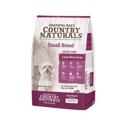 Grandma Maes Country Naturals Grain Free Lid Small Breed Lamb Dog Food 4 Lb
