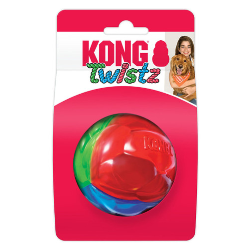 KONG Twistz Ball Dog Toy Multi-Color Large