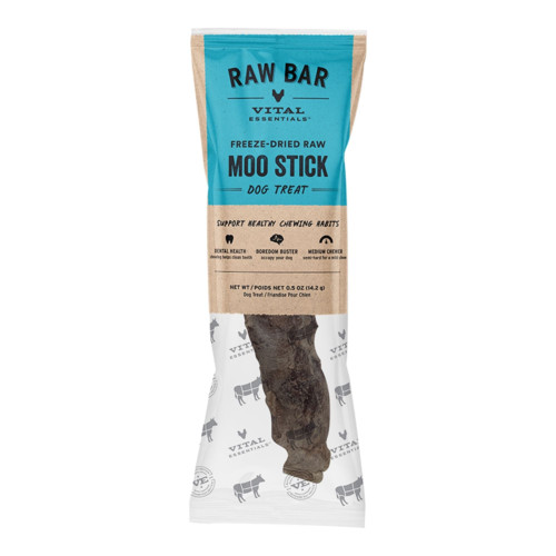 Vital Essentials Dog Raw Bar Freeze-Dried Raw Moo Stick Treat 0.5oz. - (Case of 34)