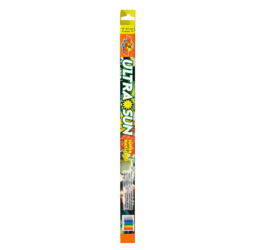 Zoo Med Ultra Sun Trichromatic Super Daylight T8 Lamp White 18 in