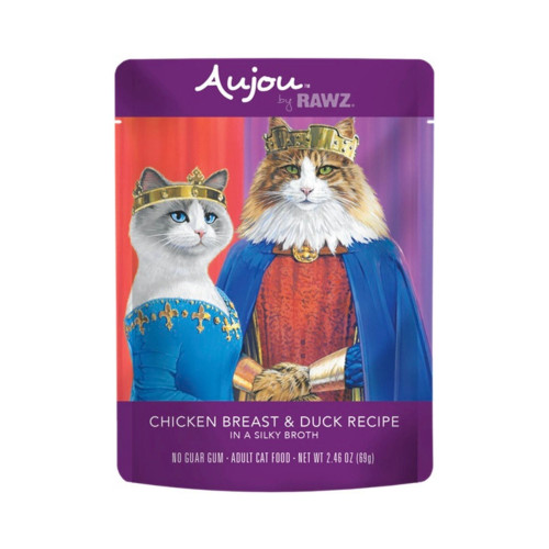 Rawz Aujou Cat Pouch Chicken Breast Duck 2.4oz. (Case of 8)