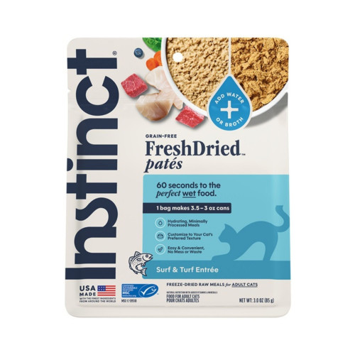 Instinct Freshdried Pates Cat Freeze-dried Surf & Turf Grain-free 3oz.