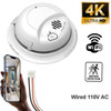 4K WiFi Security Camera With Smoke‑Detector‑Style Enclosure