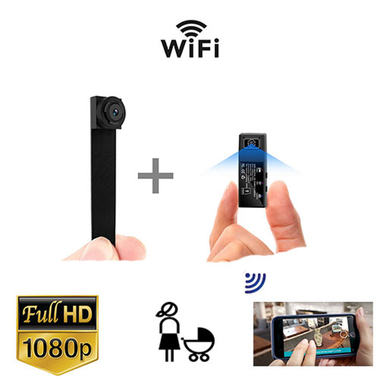 Mini Wireless Camera,Full HD 1080P Portable Small HD Nanny Camera