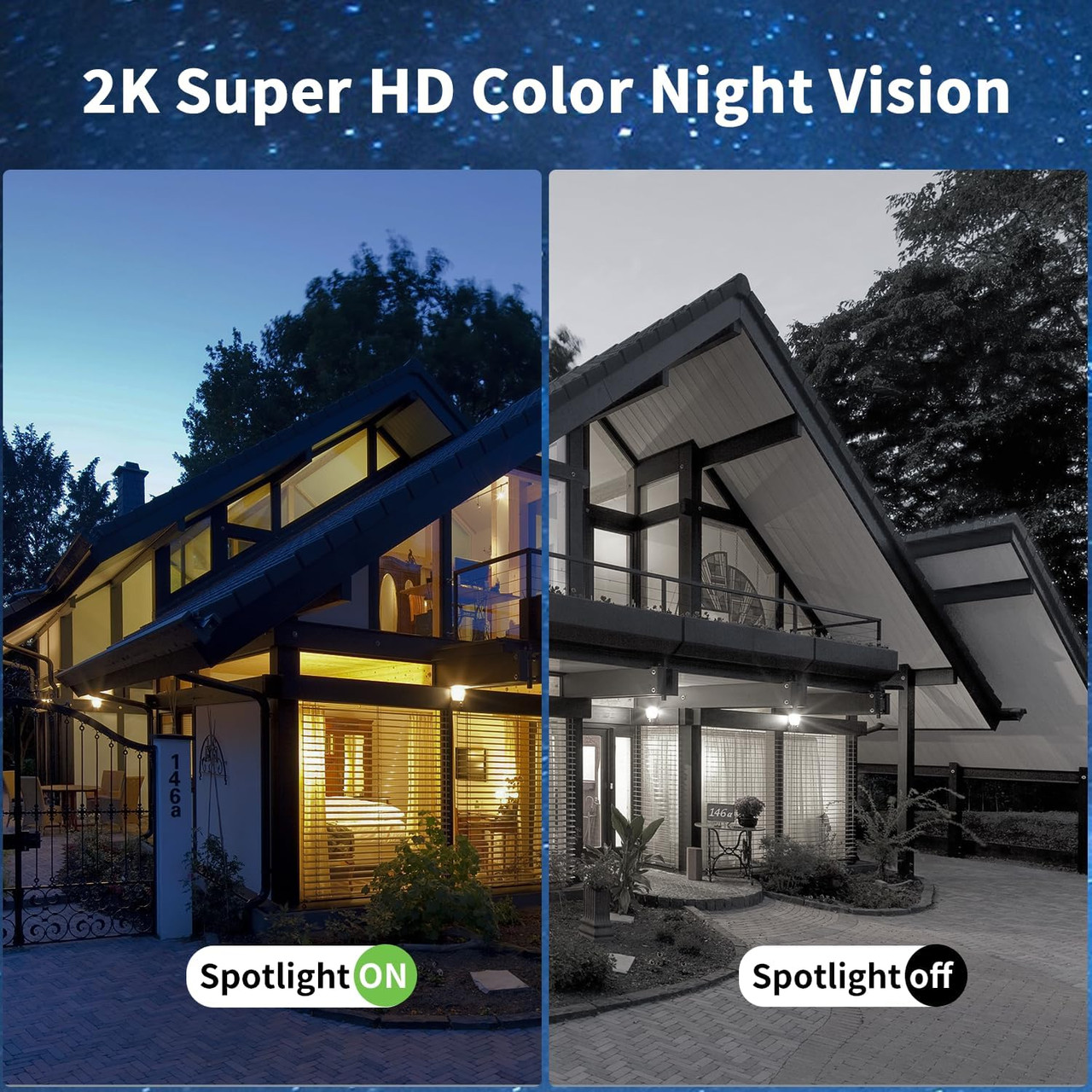 4G LTE Cellular Security Camera Outdoor Solar Camera Wireless, 2K
