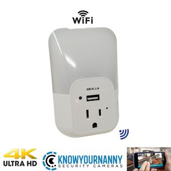 4K UHD WiFI Nightlight USB Charger Security Camera