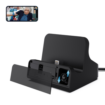  Phone Dock Charger 1080P Wi-Fi Security Camera with Adjustable Lens