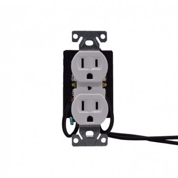 4K UHD Round  WiFI Outlet Security Nanny Cam (120V Hard Wired) WHITE 