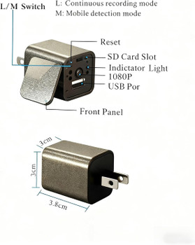 USB Charger Security Camera NO WiFi