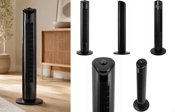 Oscillating Cooling Floor Tower Fan With 4K UHD Wifi Security Camera