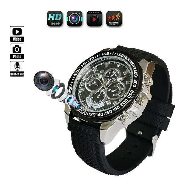 1080P HD Watch Camera with Motion Detection, Portable Baby Monitor for Home, Built-in Storage 32G